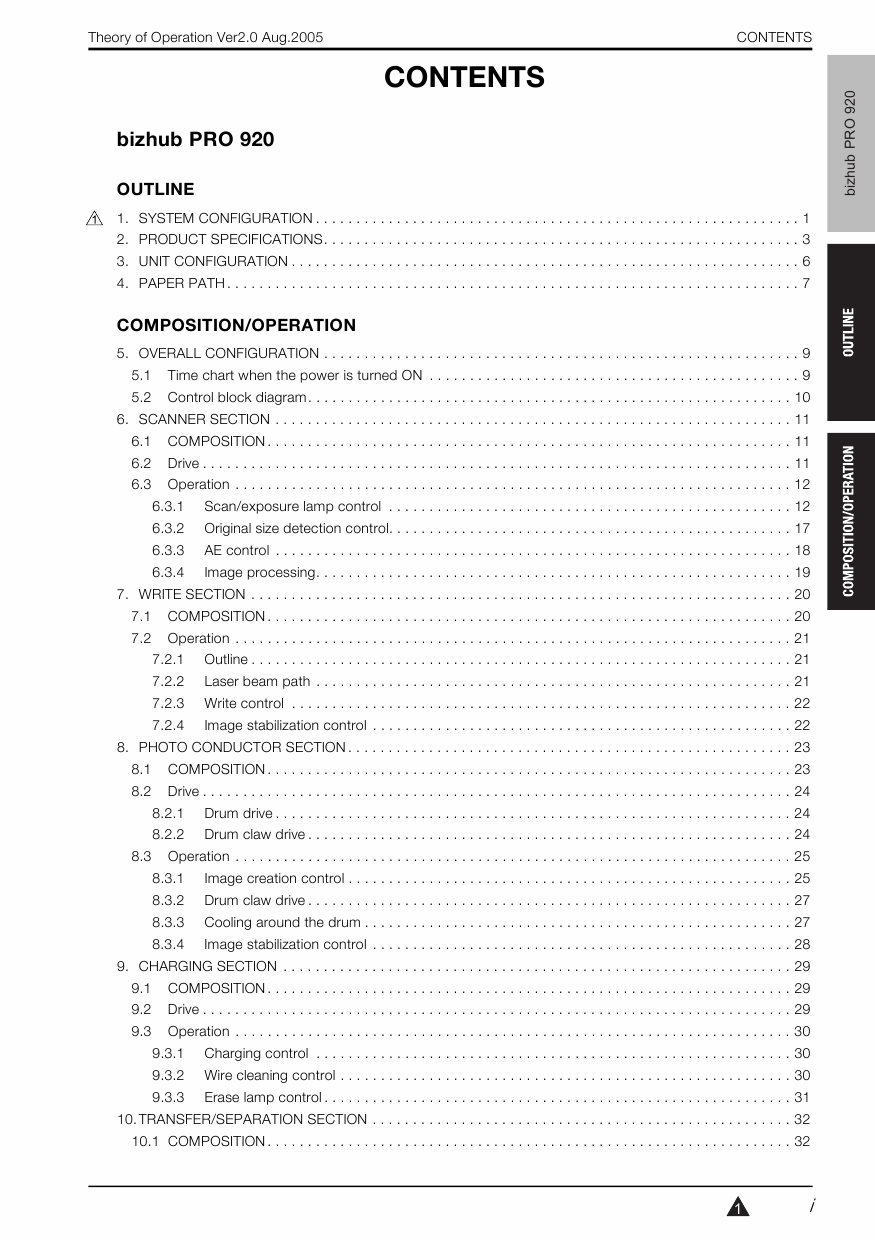 Konica-Minolta bizhub-PRO 920 THEORY-OPERATION Service Manual-2